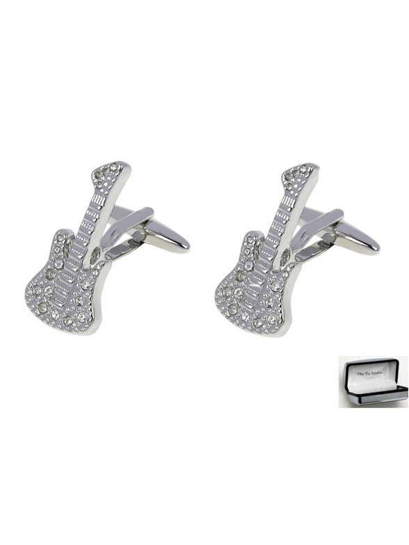 Tie Studio: Crystal Guitar Cufflinks