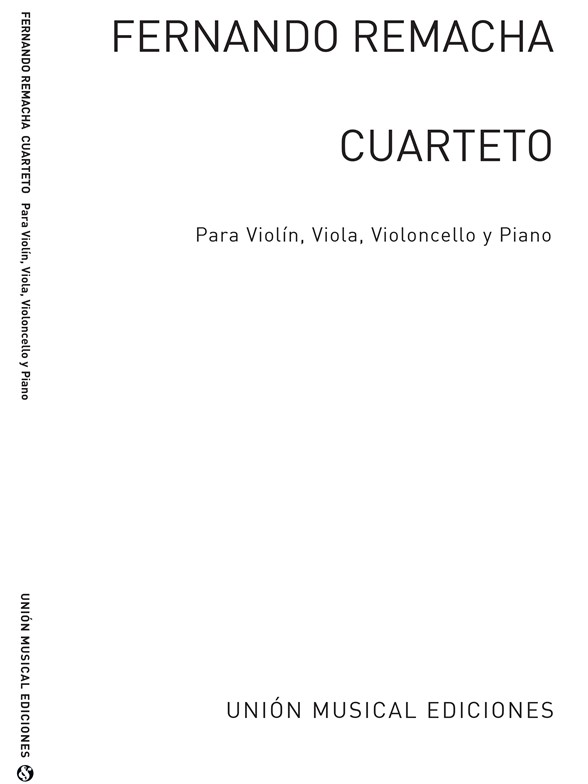 Fernando Remacha: Cuarteto (Score And Parts)