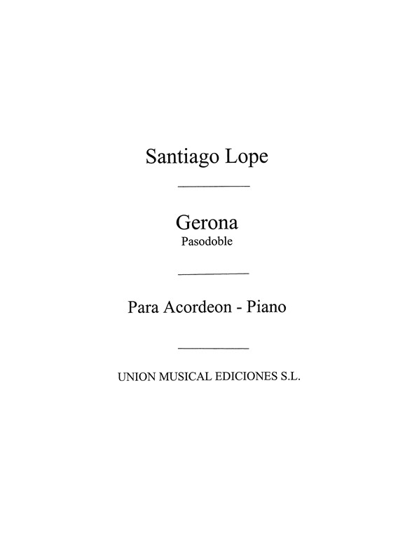 Lope: Gerona, Pasodoble (Biok) for Accordion