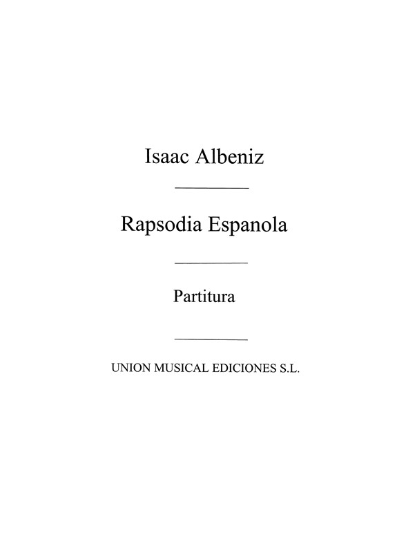 Albeniz: Rapsodia Espanola (Halffter,C) for 2 Pianos