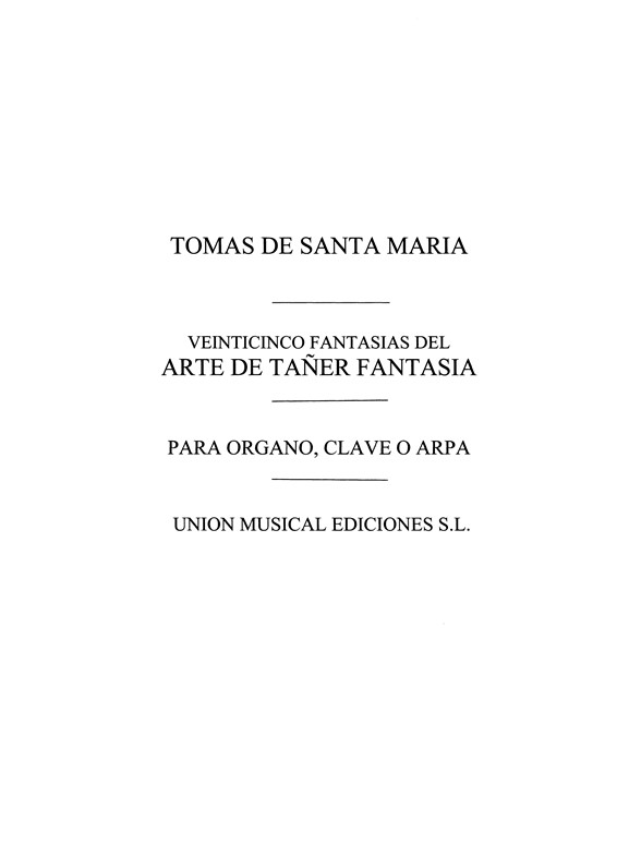 Santa Maria Veinticinco Fantasias Keyboard Instruments
