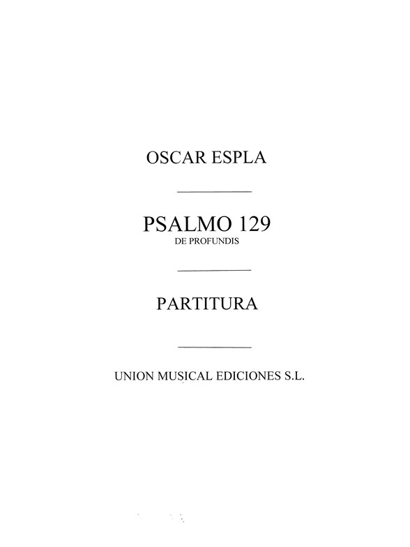 Espla Psalmo 129 De Profundis Score