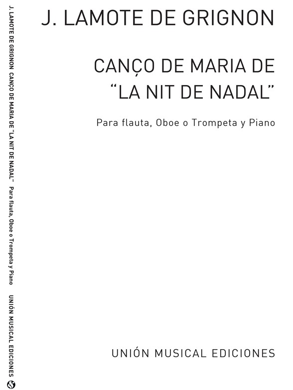Lamote De Grignon: Canco De Maria (Amaz) for Flute and Piano
