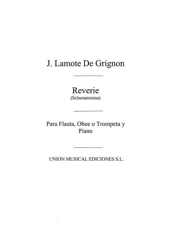 Lamote De Grignon: Reverie (Amaz) for Flute and Piano