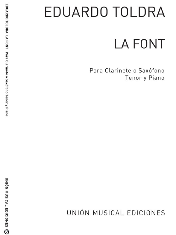 Toldra: La Font (Amaz) for Tenor Saxophone and Piano