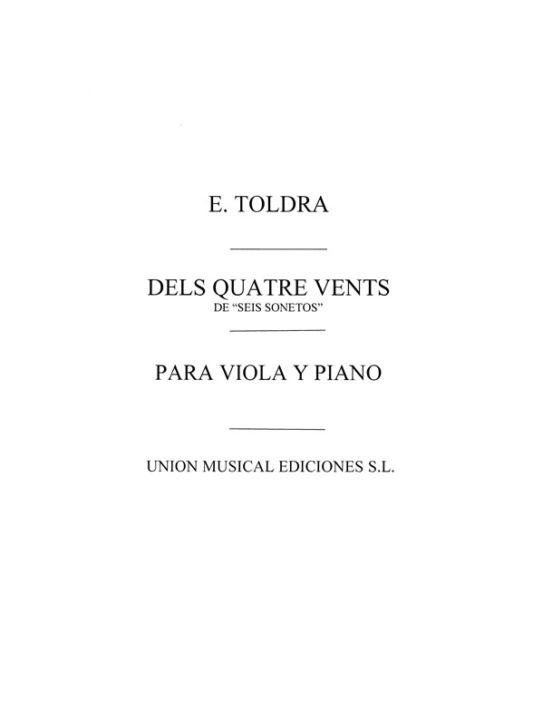 Toldra: Dels Quatre Vents (Amaz) for Viola and Piano