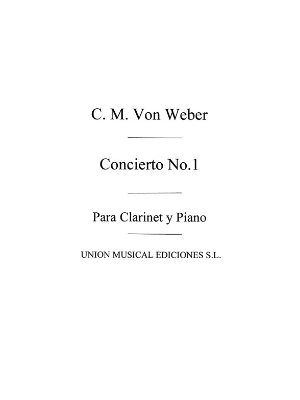 Carl Maria Von Weber: Clarinet Concerto No.1 (Alto Saxophone/Piano)