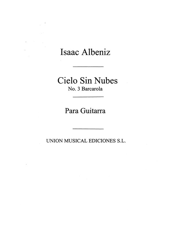 Albeniz: Cielo sin nubes (Garcia Fortea) for guitar