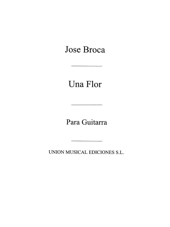 Broca: Una Flor, Mazurka (Balaguer) for Guitar