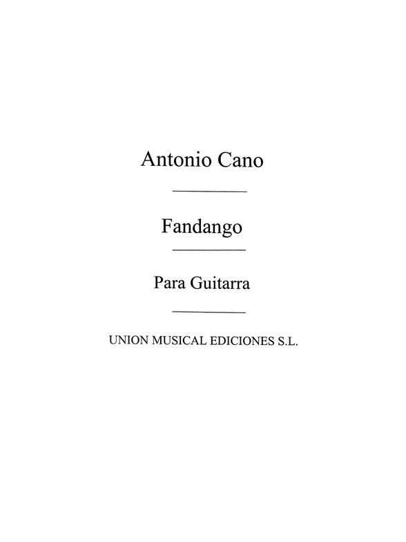 Cano: Fandango (Balaguer) for Guitar