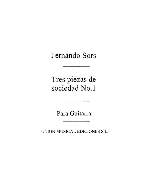 Sors: Tres Peizas De Sociedad No.1 for Guitar