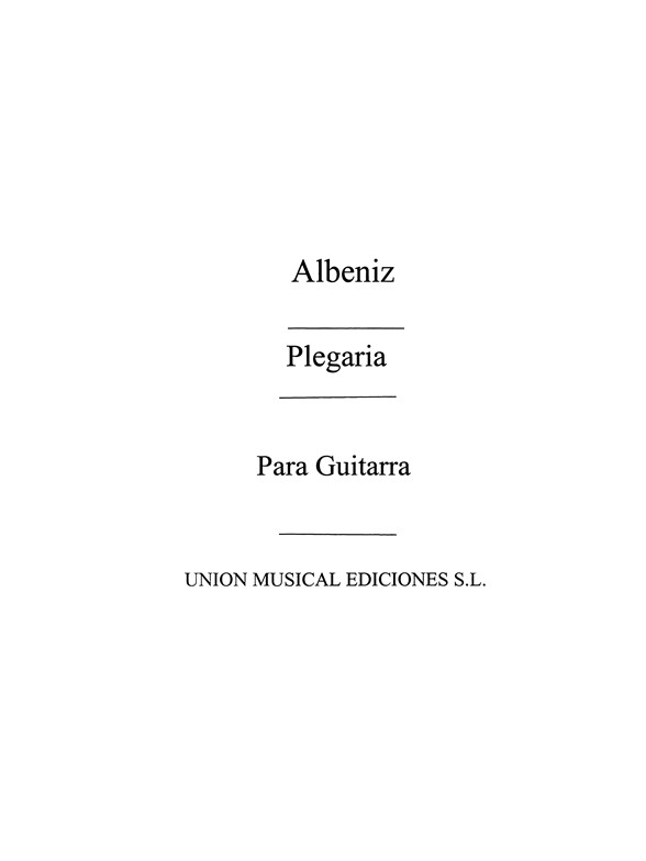 Albeniz: Plegaria (Garcia Fortea) for guitar