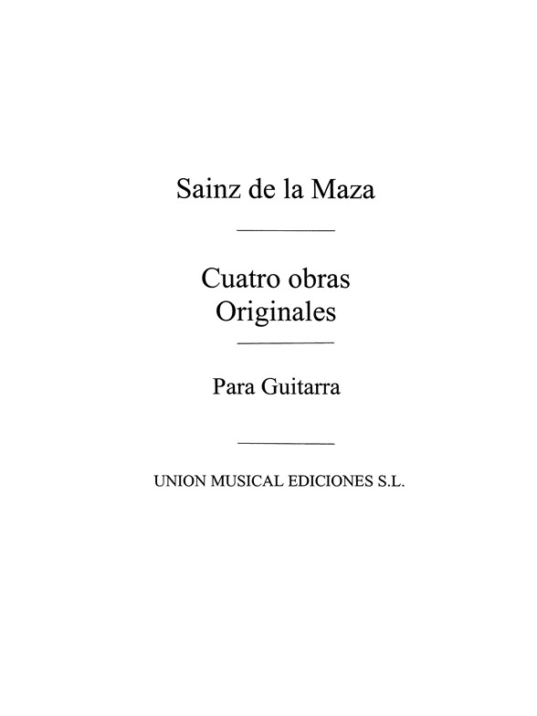 Sainz De La Maza, R: Cantilena for Guitar