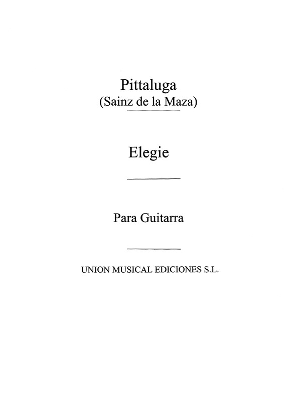 Pittaluga: Elegia Homenaje Para La Tumba De Murnay for Guitar