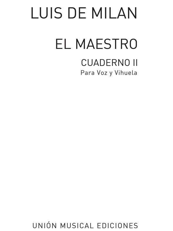 Milan: El Maestro Vol.2 (Tarrago) for Guitar