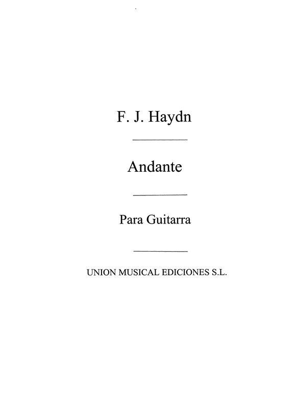 Haydn: Andante (Tarrega) Guitar
