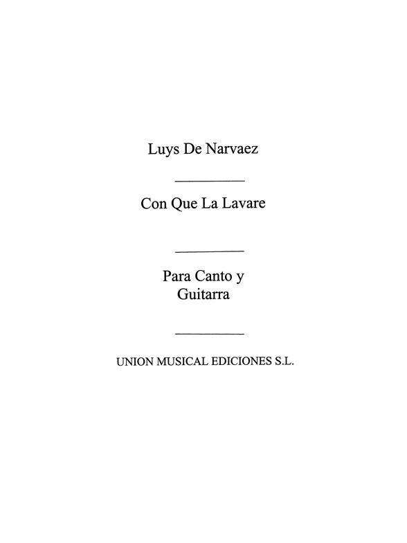 Narvaez: Con Que Lavare (Azpiazu)