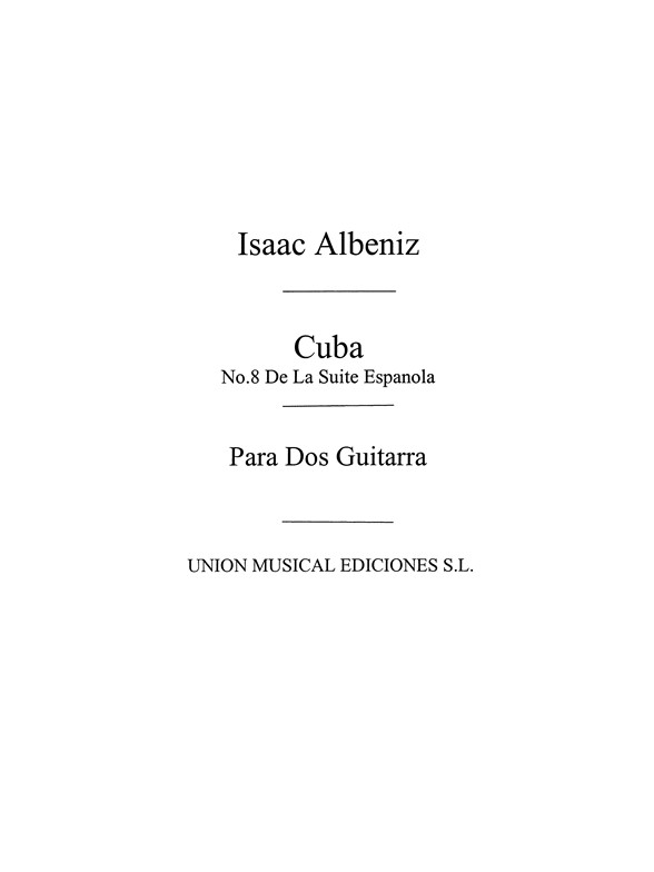 Albeniz: Cuba Capricho (Tarrago) for 2 Guitars