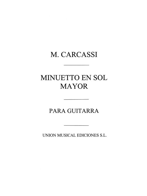 Matteo Carcassi: Minuetto En Sol Mayor (Rosado) Guitar
