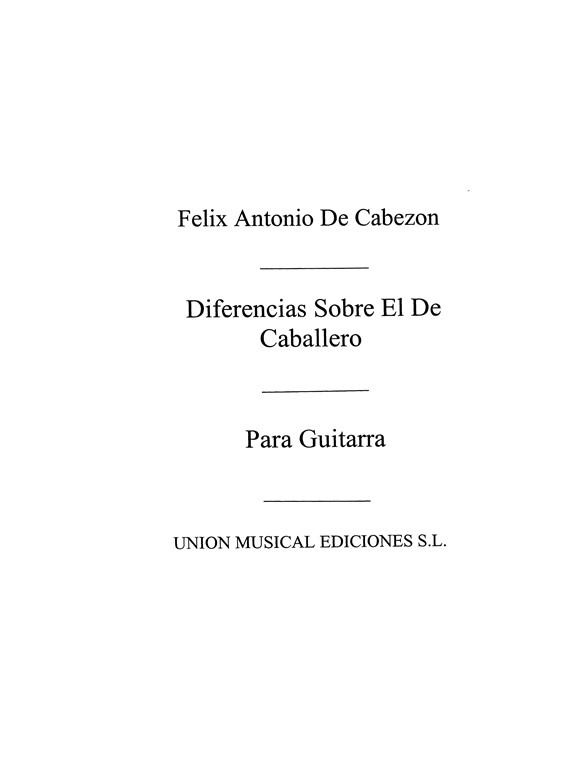 Cabezon: Diferencias Sobre El Canto Del Caballero (Garcia Velasco)