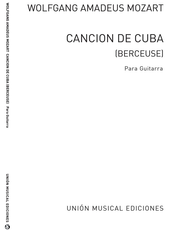 Mozart: Cancion De Cuna (Garcia Velasco) for Guitar
