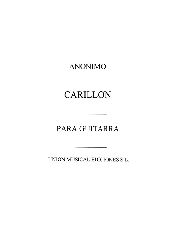 Anonimo: Carrillon (Balaguer)for Guitar