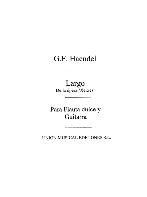 HANDEL-LARGE FLUTE/GUITAR