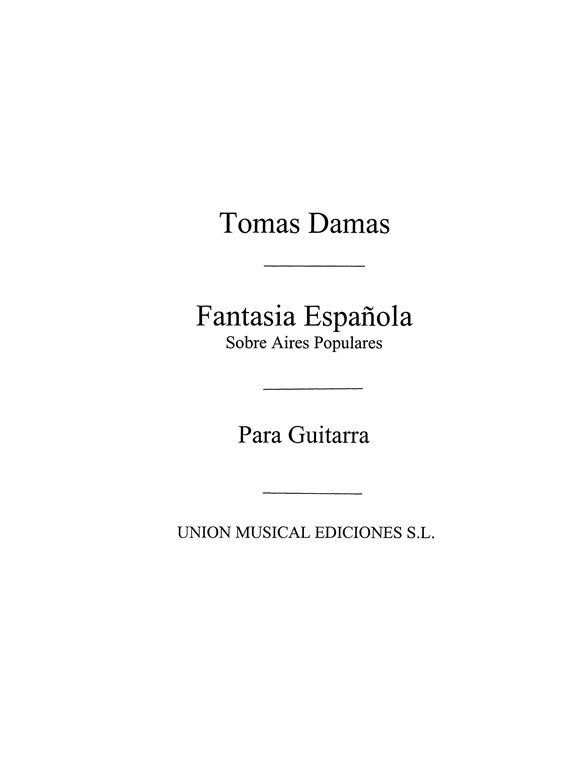 Damas: Fantasia Espanola Sobre Aires Popurales (Balaguer) for Guitar