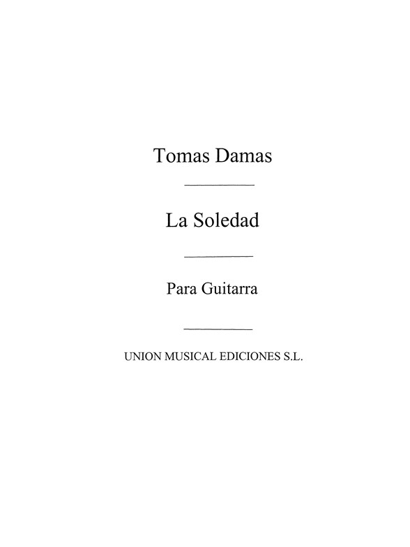 Damas La Soledad (Balaguer) for Guitar