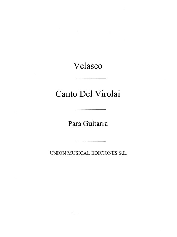 Anonimo: Canto Del Virolai En Honor De La Virgen De Montserrat for Guitar
