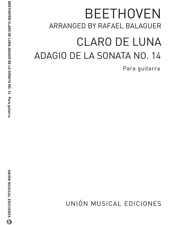 Beethoven: Claro De Luna Adg De Snt No.14 Op.27 No.2 (Balaguer) for Gtr
