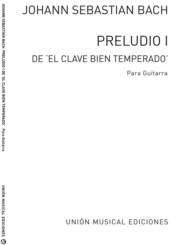 Bach: Preludio No.1 Clave Bien Temperado Volume 1 (Cardoso) for Guitar