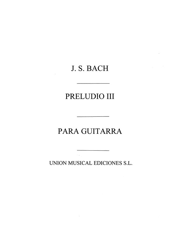 Bach Preludio No.3 Clave Bien Temperado Vol.1 (cardoso) Guitar