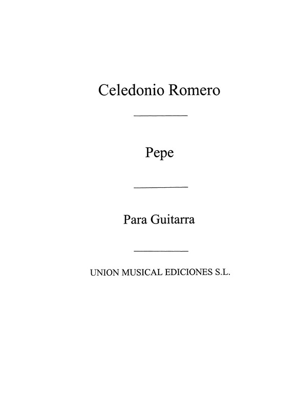 Romero: Pepe Vals for Guitar