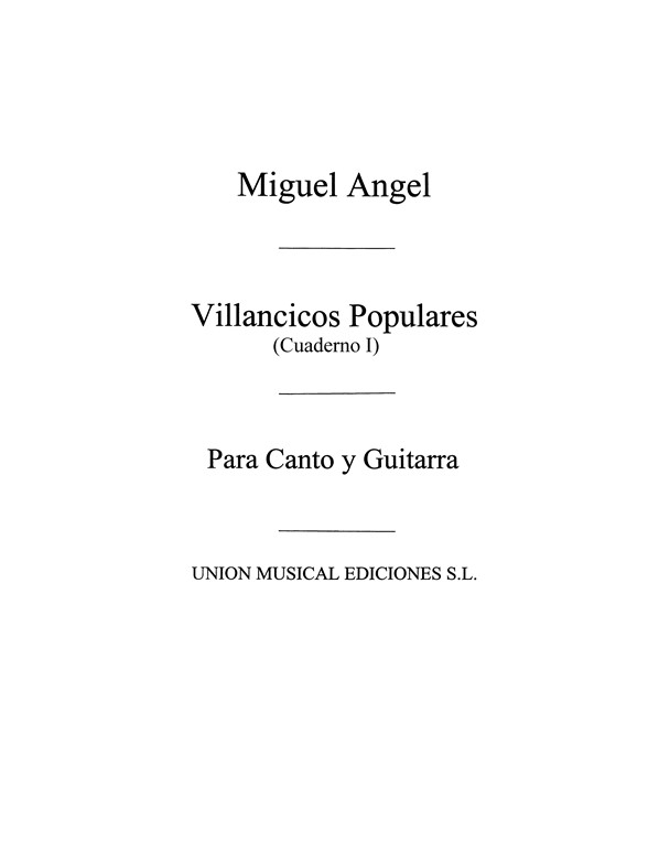 Martinez: Villancicos Populares Volume 1 for Voice and Guitar