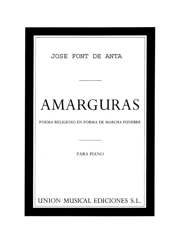 Jose Font De Anta Amarguras Piano