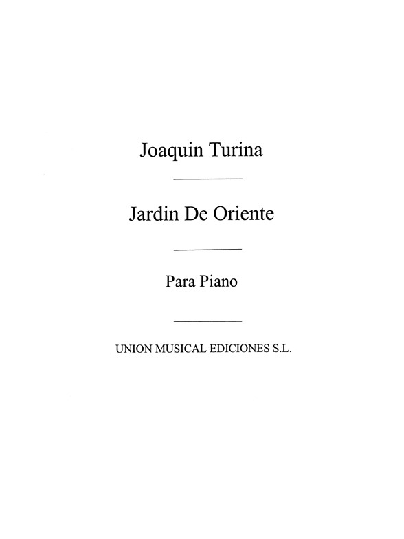 Turina: Danza De Jardin De Oriente Op.25 for Piano