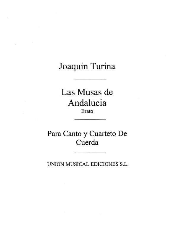 Turina Musas De Andalucia No6 Erato Piano