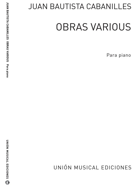 Cabanilles Obras Various (Rev. Climent) Piano