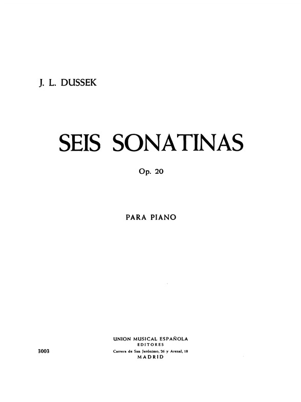 Dussek: Seis Sonatinas Op.20