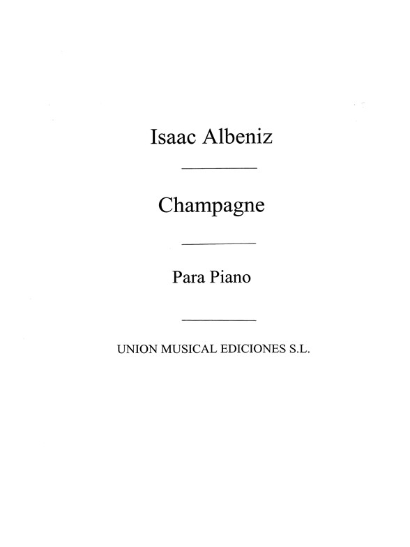 Albeniz: Champagne Vals De Salon for Piano