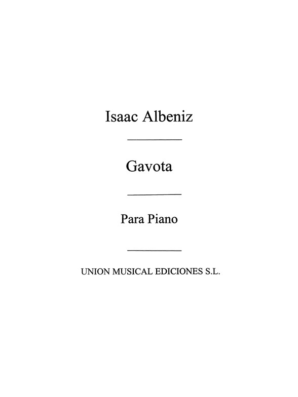 Albeniz: Gavota No.2 From Tercera Suite Ancienne for Piano