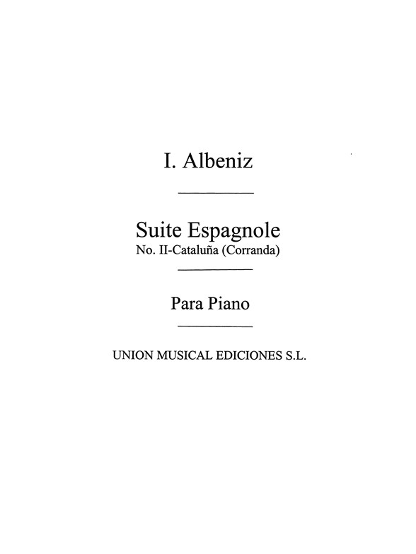 Albeniz: Cataluna Corranda No.2 from Suite Espanola Op.47 for Piano