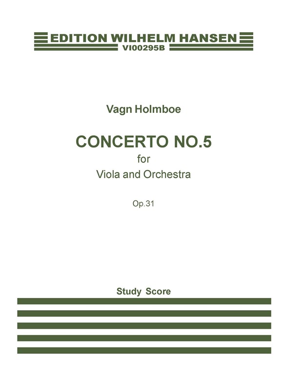 Holmboe Concrto No5 Op31 Vla/Orch Mini Score