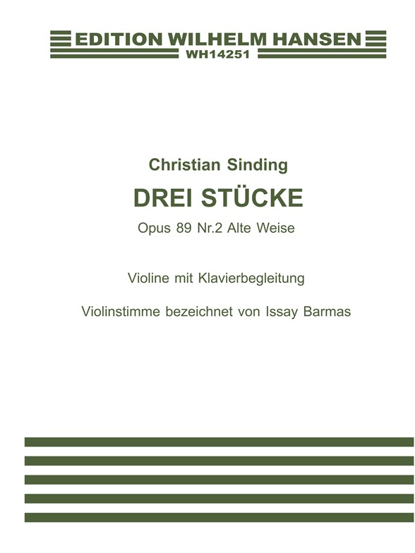 Sinding, C Drei Stucke Op.89 Vln/Pf