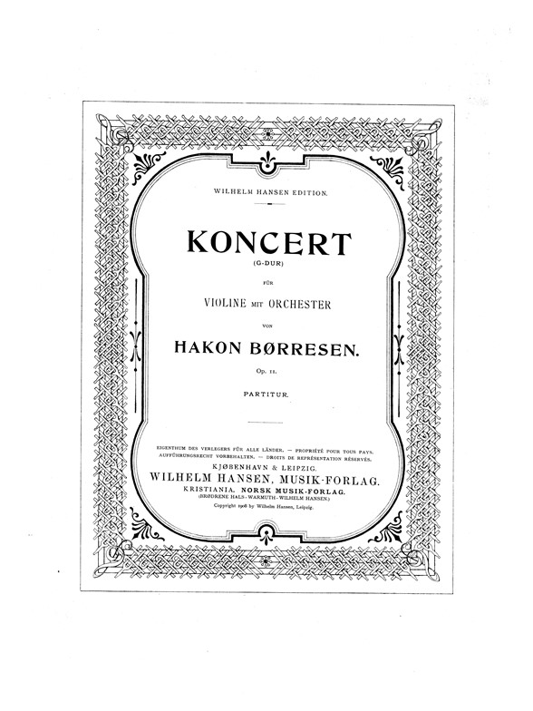 Violinkoncert I G-dur Op.11