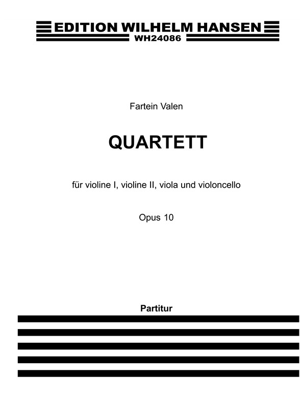 Valen String Quartet No.1 Op.10 M/S