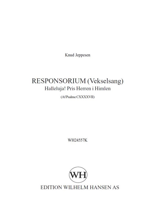 RESPONSORIUM:HALLELUJA..FSL 78