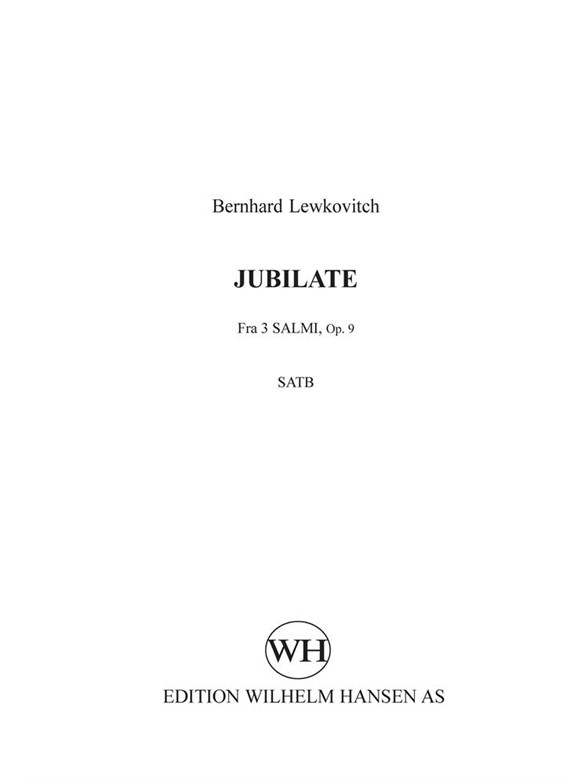 Bernhard Lewkovitch: Jubilate (SATB)