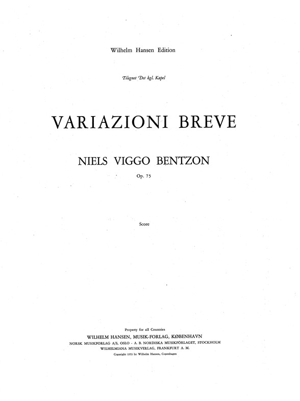 Variazioni Breve Op.75